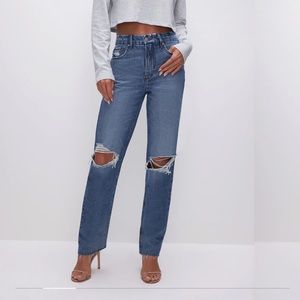 NWT! Good American GOOD BOY STRAIGHT JEANS Sz 4